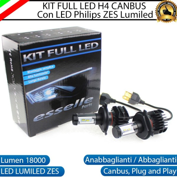 Kit Full LED H4 18000 LUMEN Anabbaglianti + Abbaglianti per NISSAN NOTE