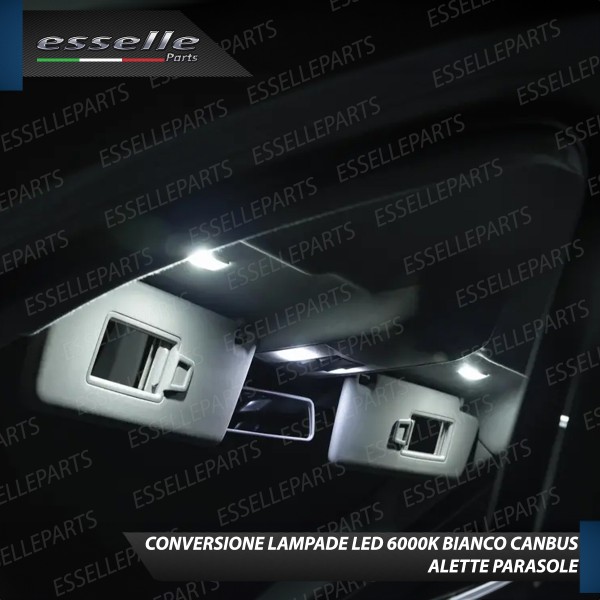 LED interni alette parasole 6000K Bianco per VW T-ROC con interni alogeni