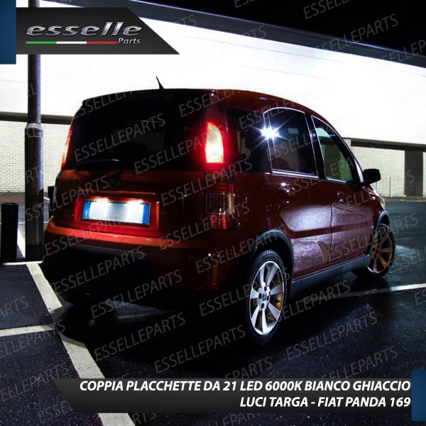 Coppia placchette da 18 LED Specifiche per Luci targa LED Fiat Panda MK2 169