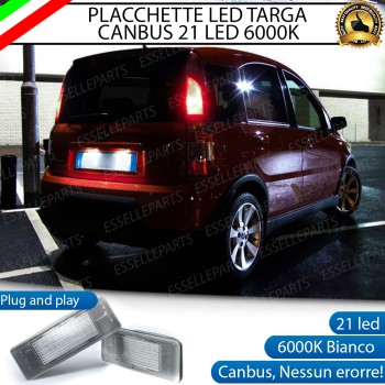 Coppia placchette da 18 LED Specifiche per Luci targa LED Fiat Panda MK2 169 Cross