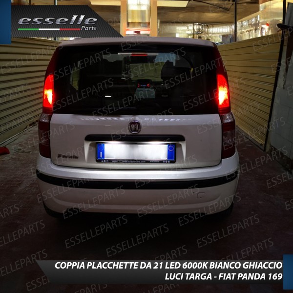 Coppia placchette da 18 LED Specifiche per Luci targa LED Fiat Panda MK2 169