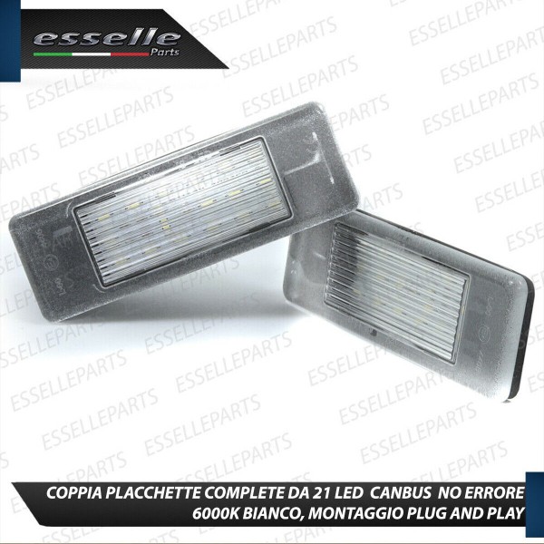 Kit LED interni + Luci targa LED 6000K Canbus Fiat Panda MK3 con plafoniera doppia