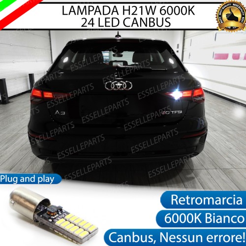 Lampada Retromarcia 24 LED H21W BAY9S Canbus AUDI A3 8Y 6000K