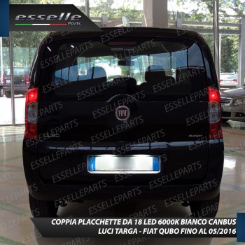 Placchette LED Targa da 18 LED per Fiat Qubo 6000K Bianco