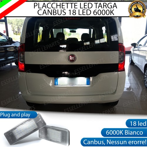 Placchette LED Targa Per Fiat Qubo 6000K Bianco