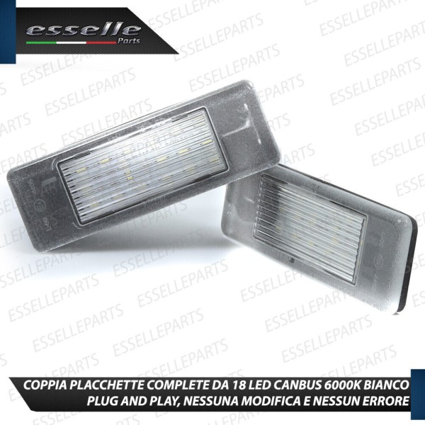 Placchette LED Targa Per Fiat Qubo 6000K Bianco