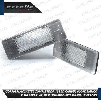 Placchette LED Targa Per Fiat Qubo 6000K Bianco
