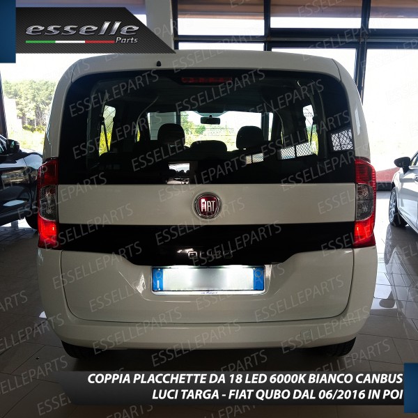 Placchette LED Targa Per Fiat Qubo 6000K Bianco