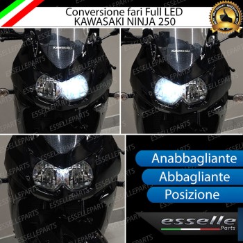 Conversione Fari Full LED - ULTRA COMPATTA - per KAWASAKI NINJA 250 R
