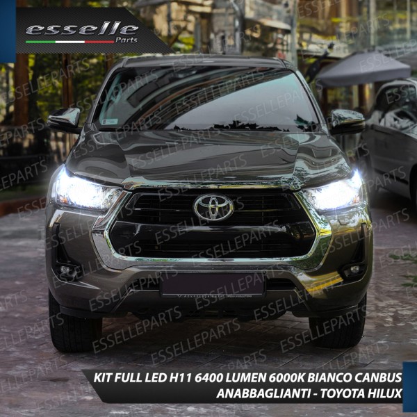 Kit Full LED Anabbaglianti H11 6400 Lumen 6000K bianco Toyota HILUX MK8