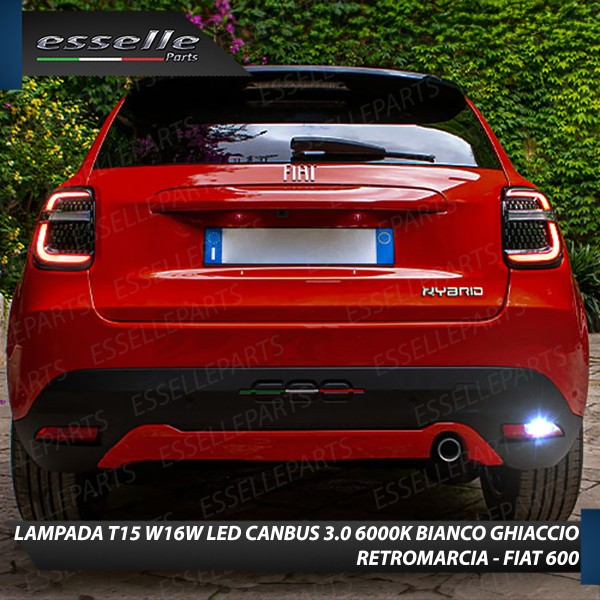 Lampada Retromarcia 24 Led T15 W16W Canbus Fiat 600 6000K Bianco No Errore
