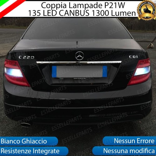 Lampade Retromarcia Canbus 135 LED 6000K Mercedes Classe C W204 con fari alogeni