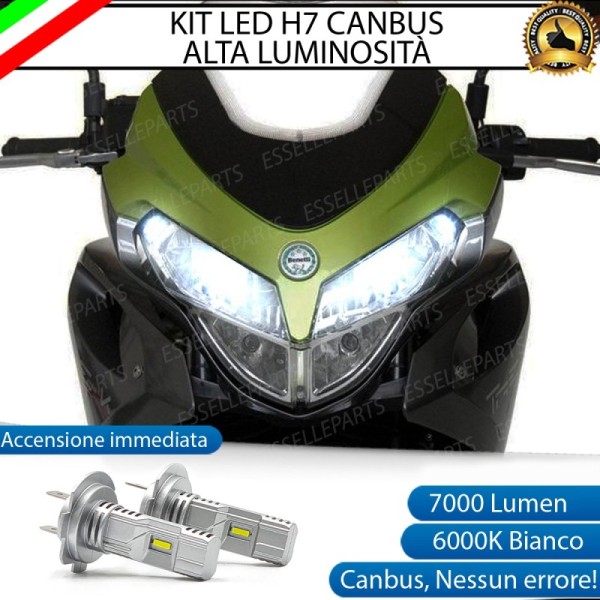 Kit Full LED Coppia H7 7000 Lumen Anabbaglianti per Benelli Tre 1130 K 2006-2016