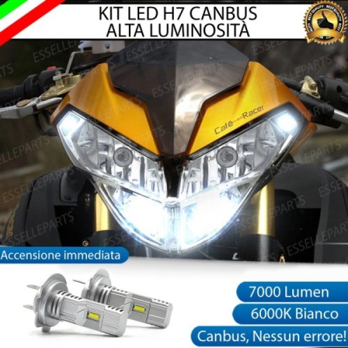 Kit Full LED Coppia H7 7000 Lumen Abbaglianti per Benelli TNT 1130 2005-2006 Sport