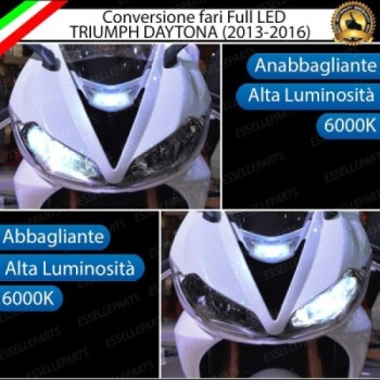 Conversione Fari Full LED per Triumph Daytona 675 Luce Bianca