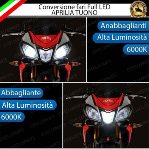 Conversione a Led H7 6000K Bianco Canbus Aprilia Tuono V4