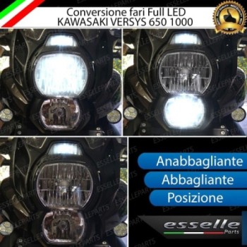 Conversione Fari Full LED Kawasaki Versys 650 6000K Bianco