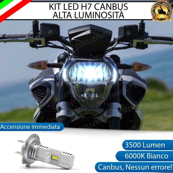 Kit Full LED Lampada H7 3500 Lumen Anabbagliante per Aprilia Shiver 900 2019-2020 ABS