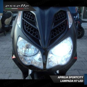 Kit Full LED Lampada H7 3500 Lumen Abbagliante per Aprilia Sportcity 200 2004-2008