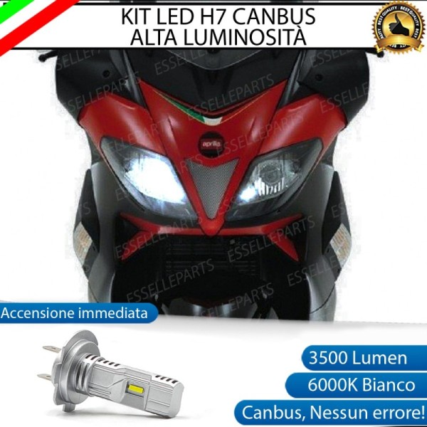 Kit Full LED Lampada H7 3500 Lumen Abbagliante per Aprilia SR 300 2011-2016 Max