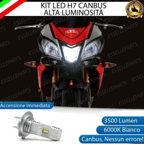 Kit Full LED H7 3500 Lumen Abbagliante per Aprilia Tuono 1100 2019-2020 V4 Factory