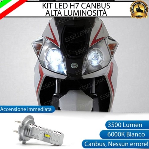Kit Full LED Lampada H7 3500 Lumen Anabbagliante per Benelli Caffenero 125 2011-2016