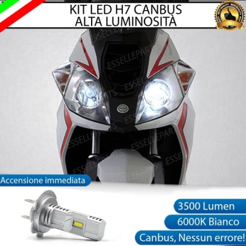 Kit Full LED Lampada H7 3500 Lumen Abbagliante per Benelli Caffenero 125 2011-2016