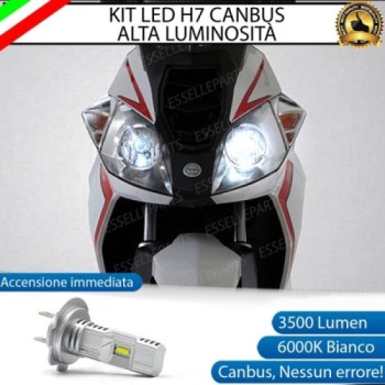 Kit Full LED Lampada H7 3500 Lumen Abbagliante per Benelli Caffenero 150 2011-2015