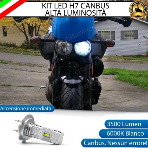 Kit Full LED Lampada H7 3500 Lumen Abbagliante per Buell Lightning 2003-2004 XB 9S