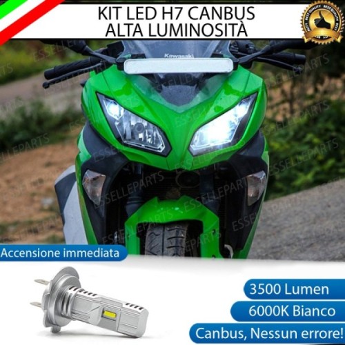 Kit Full LED Lampada H7 3500 Lumen Abbagliante per KAWASAKI Ninja 300 2012-2016 ABS