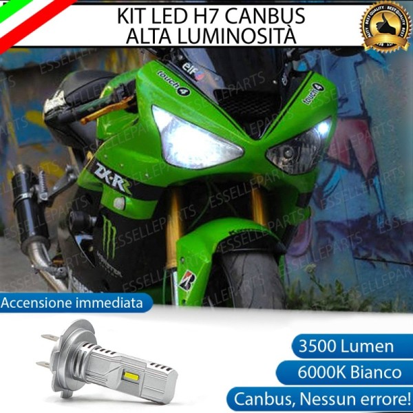Kit Full LED H7 3500 Lumen Abbagliante per KAWASAKI Ninja 600 ZX-6RR 2003-2004