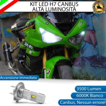 Kit Full LED H7 3500 Lumen Abbagliante per KAWASAKI Ninja 600 ZX-6RR 2005-2006