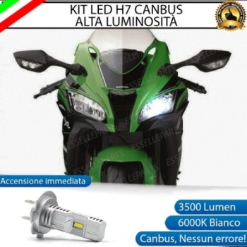Kit Full LED Lampada H7 3500 Lumen Abbagliante per KAWASAKI Ninja 1000 ZX-10R 2016