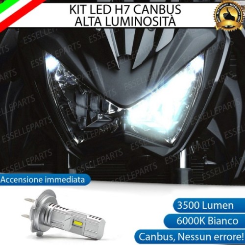 Kit Full LED Lampada H7 3500 Lumen Abbagliante per KAWASAKI Z 300 2015-2016 ABS