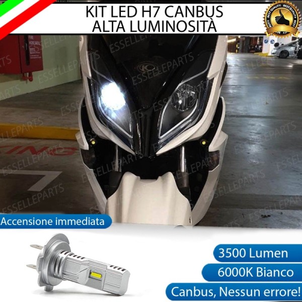 Kit Full LED Lampada H7 3500 Lumen Abbagliante per KYMCO K-Xct 125i 2011-2017