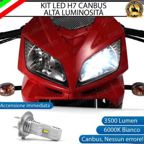 Kit Full LED Lampada H7 3500 Lumen Abbagliante per KYMCO Quannon 125 2007-2014