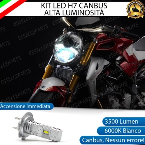 Kit Full LED Lampada H7 3500 Lumen Abbagliante per MV AGUSTA Brutale 1090 2012-2015 R