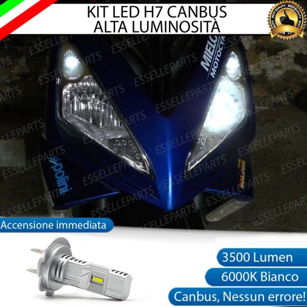 Kit Full LED Lampada H7 3500 Lumen Abbagliante per PEUGEOT Speedfight 3 125 2014-2017