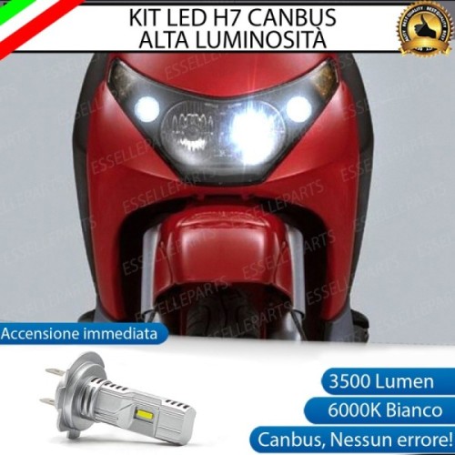Kit Full LED Lampada H7 3500 Lumen Abbagliante per PIAGGIO Beverly 125 2002-2006