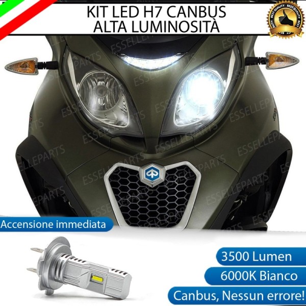 Kit Full LED Lampada H7 3500 Lumen Abbagliante per PIAGGIO MP3 300 2021 Hpe Sport