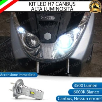 Kit Full LED Lampada H7 3500 Lumen Abbagliante per PIAGGIO X8 200 2004-2006