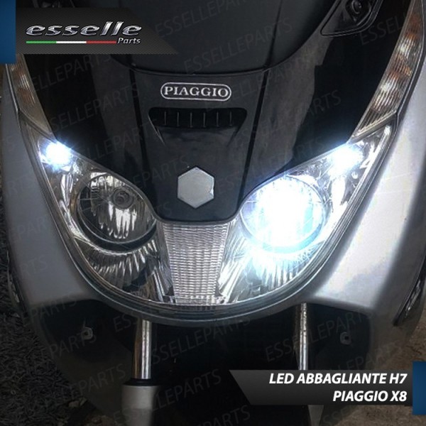 Kit Full LED Lampada H7 3500 Lumen Abbagliante per PIAGGIO X8 200 2004-2006