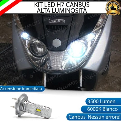 Kit Full LED Lampada H7 3500 Lumen Abbagliante per PIAGGIO X8 400 2006