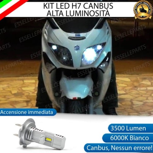 Kit Full LED Lampada H7 3500 Lumen Abbagliante per PIAGGIO Xevo 125 2007-2011