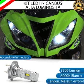 Kit Full LED H7 3500 Lumen Abbagliante per KAWASAKI Ninja 636 ZX-6R 2013-2016 ABS