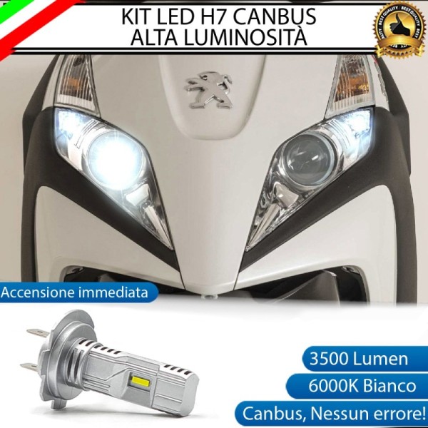 Kit Full LED Lampada H7 3500 Lumen Abbagliante per PEUGEOT Geopolis 250 2005-2012