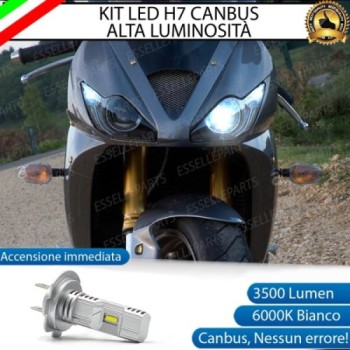 Kit Full LED Lampada H7 3500 Lumen Anabbagliante per Triumph Daytona 675 2006-2008