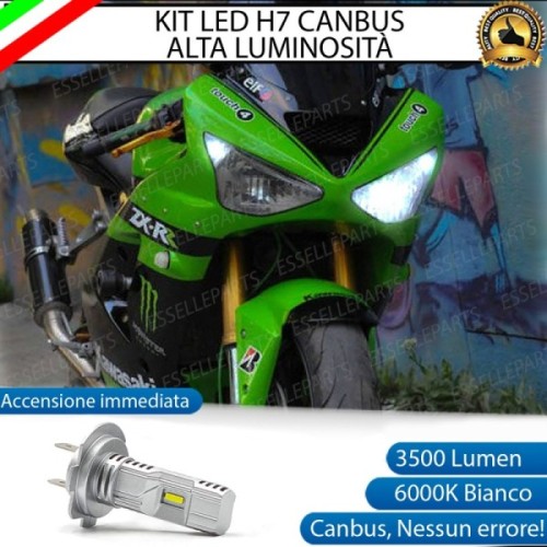 Kit Full LED H7 3500 Lumen Anabbagliante per KAWASAKI Ninja 600 ZX-6RR 2005-2006