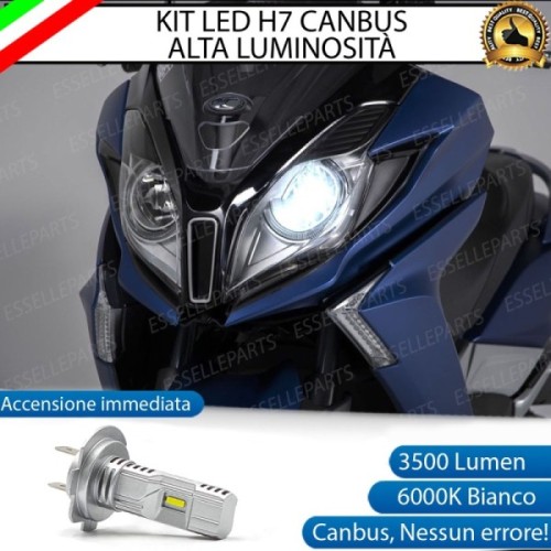 Kit Full LED Lampada H7 3500 Lumen Anabbagliante per KYMCO Downtown 350i 2020 TCS