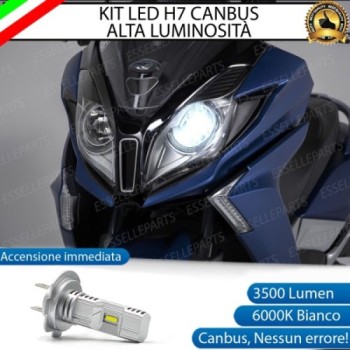 Kit Full LED Lampada H7 3500 Lumen Anabbagliante per KYMCO Downtown 350i 2020 TCS